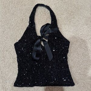 Sequin Halter Tank